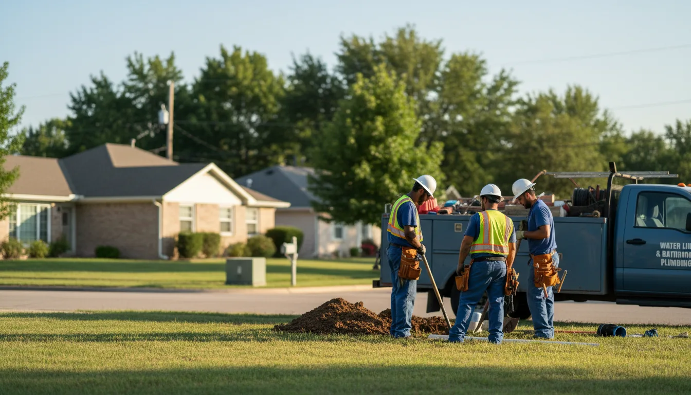 Residential water line and bathroom plumbing service in Trenton, TN